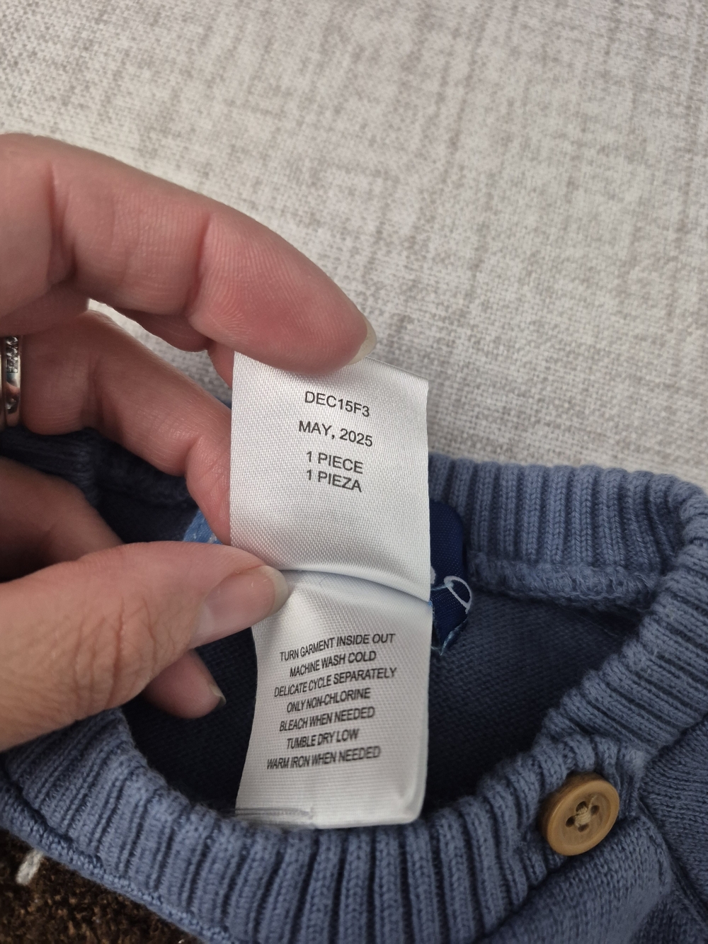 Goodlad Baby Boys 18 Months Knit Moose Romper Blue Striped One-Piece Coverall - Picture 6 of 9